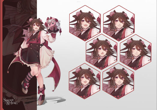 Ito Komori (Sweet Refrain) Expression Sheet