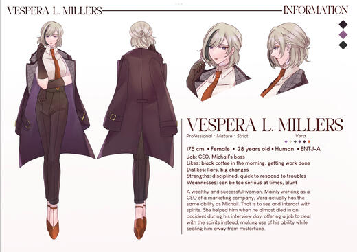Vespera L. Miller (The Afterlife Worker) Information